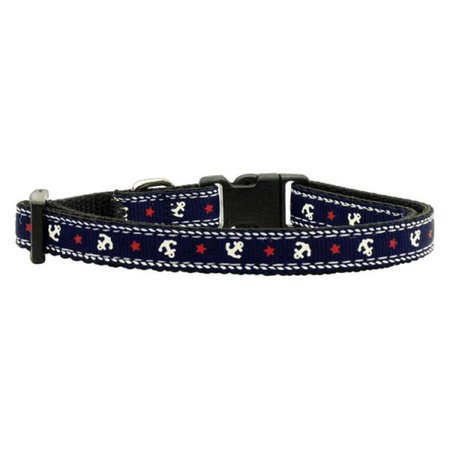 UNCONDITIONAL LOVE Anchors Nylon Ribbon Collar Blue Small UN787861